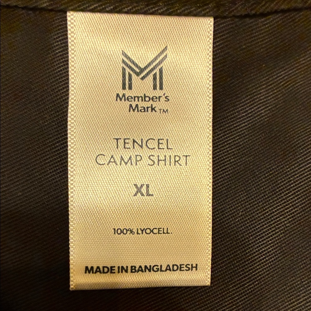 NWT Black Tencel Camp  Button-Up Shirt multiple sizes - Picture 9 of 9